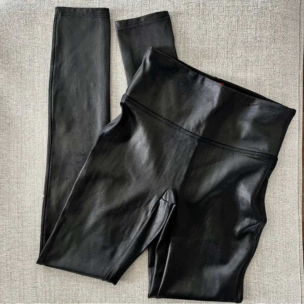 Spanx faux leather leggings black - Picture 1 of 3